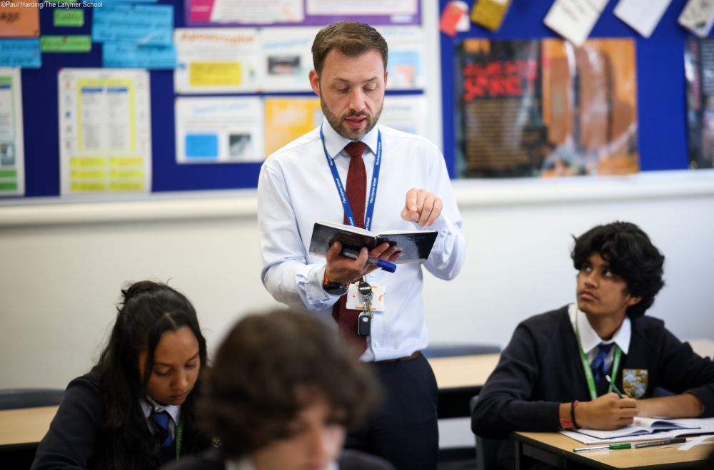 J Gilford during his English lesson