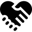 Drawing of two people shaking hands