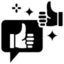 Drawing of thumbs up