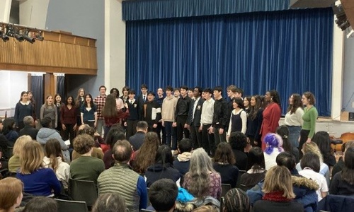 Chamber Choir singing in the Great Hall