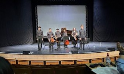 Our sextet on stage