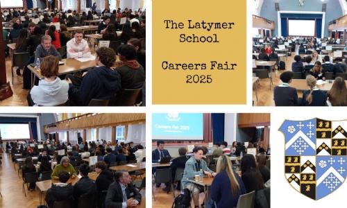 Photo montage of different pictures taken during the Careers Fair