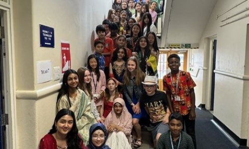 Students dressed in their traditional cultural clothes