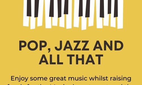 Piano keys and Pop Jazz title